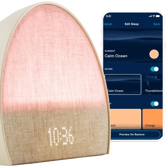 Hatch Restore 2 Sunrise Alarm Clock, Sound Machine, Smart Light (Putty) - Picture 1 of 4